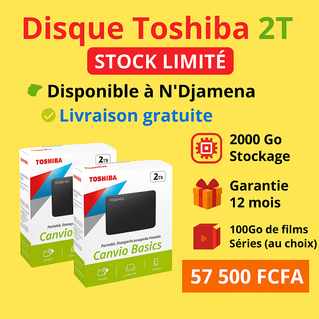 Disque Dur Toshiba 2To